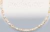 14K Gold 3Color Stampato Necklace 17"