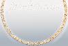 14K Gold 3Color Stampato Necklace 17"