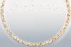 14K Gold 3Color Stampato Necklace 17"