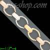 14K Gold 3Color Stampato Bracelet 7.25"