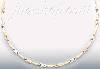 14K Gold 3Color Stampato Necklace 17"