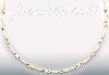 14K Gold 3Color Stampato Necklace 17"