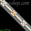 14K Gold 3Color Stampato Bracelet 7"