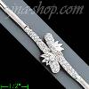 14K Gold Fancy CZ Half Sets Bracelet 7"