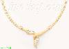 14K Gold Fancy CZ Designs Necklace 17"