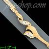 14K Gold Fancy CZ Designs Bracelet 7"