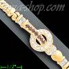 14K Gold Fancy CZ Designs Bracelet 7.25"