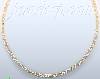 14K Gold Fancy CZ Designs Necklace 17"