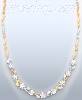 14K Gold Fancy CZ Designs Necklace 17"