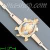 14K Gold Turtle Designs Bracelet 7.25"