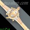 14K Gold Turtle Designs Bracelet 7.25"
