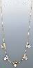 14K Gold Hearts Light Fancy Necklace 17"