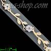 14K Gold Leaves Flowers Heart Light Fancy Bracelet 7"