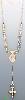 14K Gold Virgin of Guadalupe & Cross Light Fancy Necklace 17"