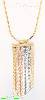 14K Gold Dangling Designs Necklace 17"