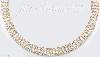 14K Gold 3Color Gypsy & Fancy Necklace 17"