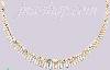 14K Gold 3Color Gypsy & Fancy Necklace 17"