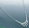 14K Gold Fancy CZ Necklace 17"