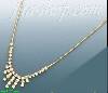 14K Gold Fancy CZ Necklace 17"