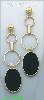 14K Gold Fancy Onyx Set Earrings