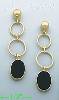 14K Gold Fancy Onyx Set Earrings