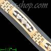 14K Gold 3Color Fancy Bracelet 7.25"