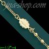 14K Gold Rosary Bracelet 7.5"