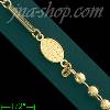 14K Gold Rosary Bracelet 7.5"