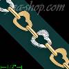 14K Gold Fancy CZ Half Sets Bracelet 7.5"