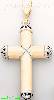 14K Gold Italian Fancy Cross Charm Pendant