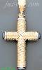 14K Gold Italian Fancy Cross Charm Pendant