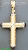 14K Gold Italian Fancy Cross Charm Pendant