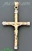 14K Gold Crucifix Italian Fancy Cross Charm Pendant