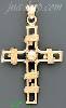 14K Gold Italian Fancy Cross Charm Pendant