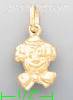 14K Gold Clown Italian Charm Pendant