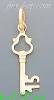 14K Gold 15 Años Key Italian Charm Pendant