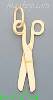 14K Gold Scissors Italian Charm Pendant