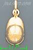 14K Gold Baseball Helmet Italian Charm Pendant