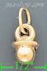 14K Gold Baby Pacifier Italian Charm Pendant