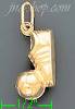 14K Gold Soccer Shoe & Ball Italian Charm Pendant