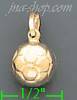 14K Gold Soccerball Italian Charm Pendant