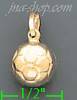 14K Gold Soccerball Italian Charm Pendant