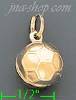 14K Gold Soccerball Italian Charm Pendant