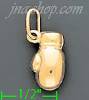 14K Gold Boxing Glove Italian Charm Pendant