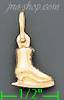 14K Gold Ice Skate Italian Charm Pendant