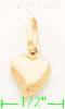 14K Gold Heart Italian Charm Pendant