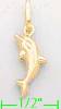 14K Gold Dolphin Italian Charm Pendant
