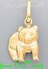 14K Gold Panda Bear Italian Charm Pendant