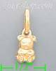 14K Gold Bear Italian Charm Pendant