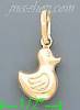 14K Gold Duck Italian Charm Pendant